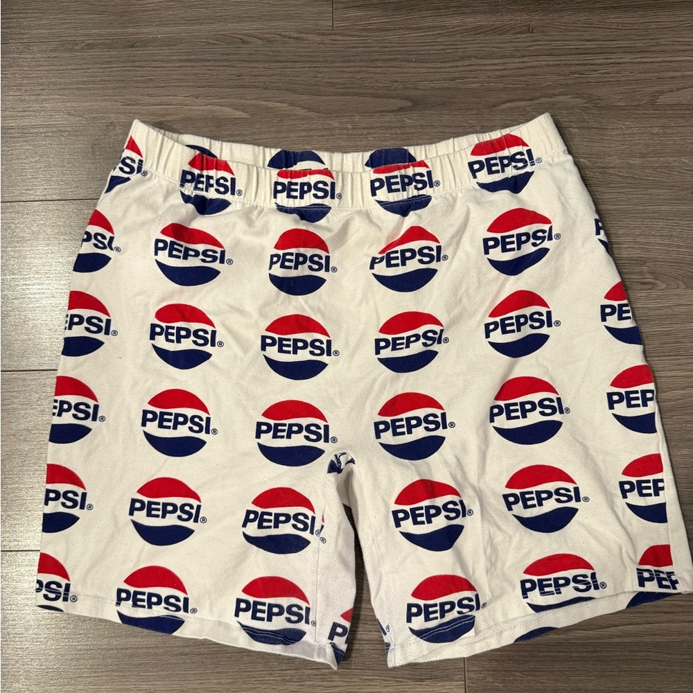 Pepsi Logo Print Biker Shorts